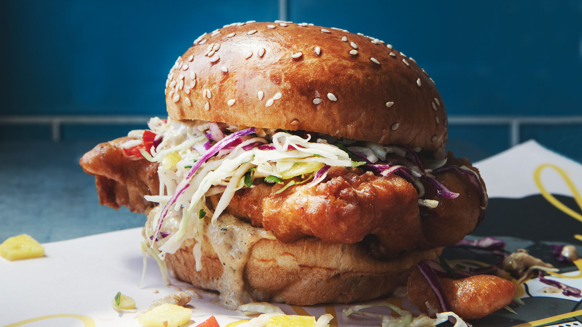 The rum-battered fish sandwich at Yellowbelly​ in the central west end