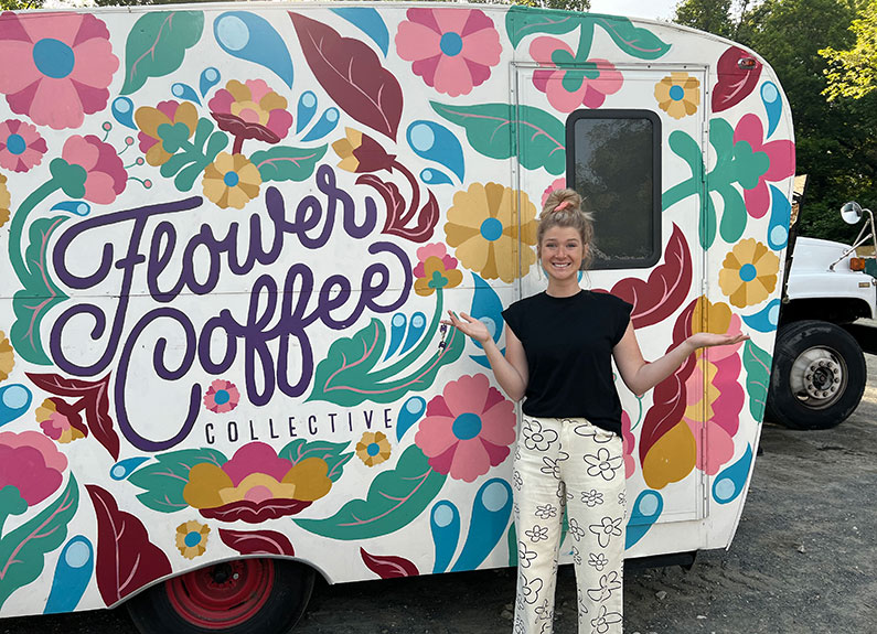 flower coffee collective owner faith mcdonald in flint hill missouri