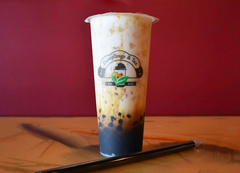 boba tea at dumplings & tea in chesterfield