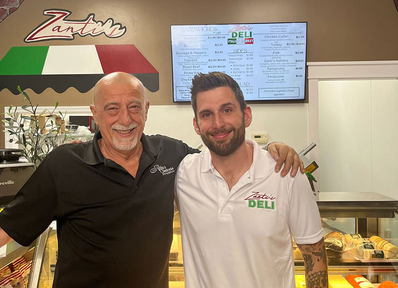 zanti's deli owner roberto zanti and son, rob zanti