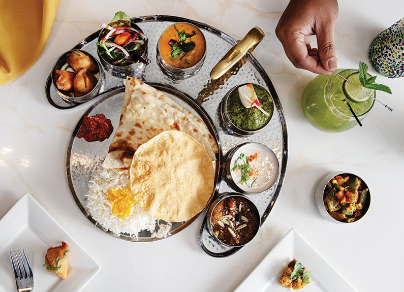 thali platter at black salt in chesterfield