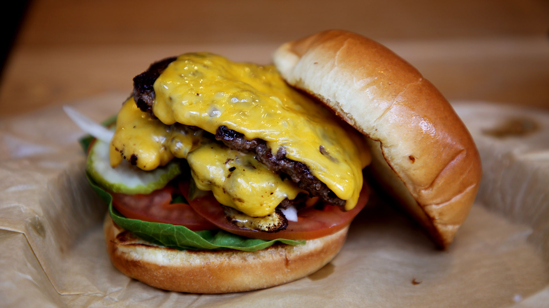 the o.g. burger at rockwell beer co. in st. louis