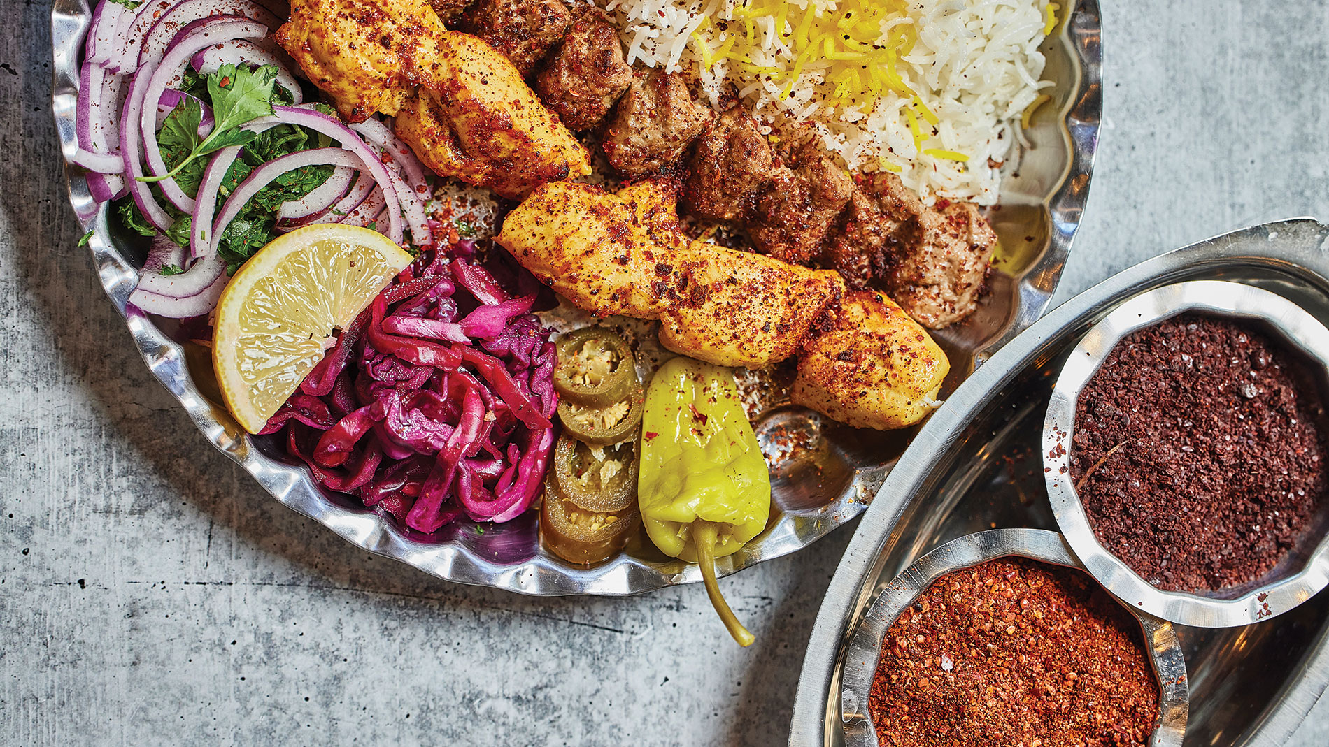 bakhtiari platter at Ehsani’s Hot Kabob in Bevo