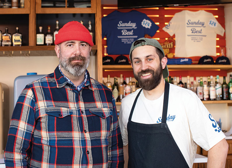 from left, sunday best owner john perkins and kitchen manager pat skiersch