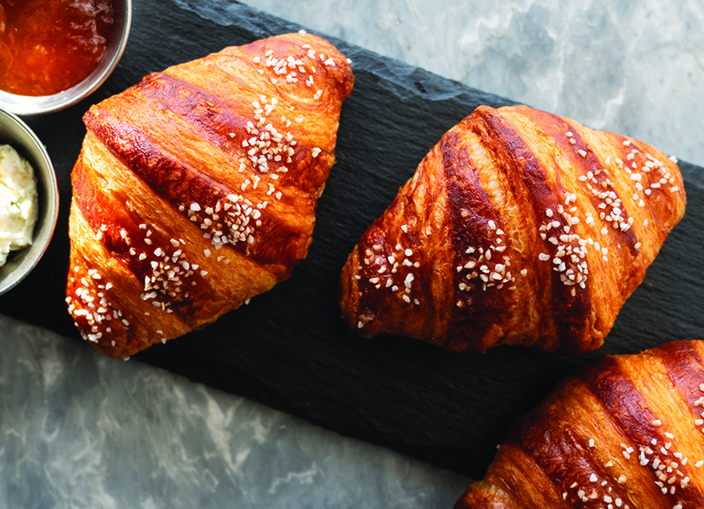 pretzel croissant at the preston inside the chase park plaza in the central west end in st. louis