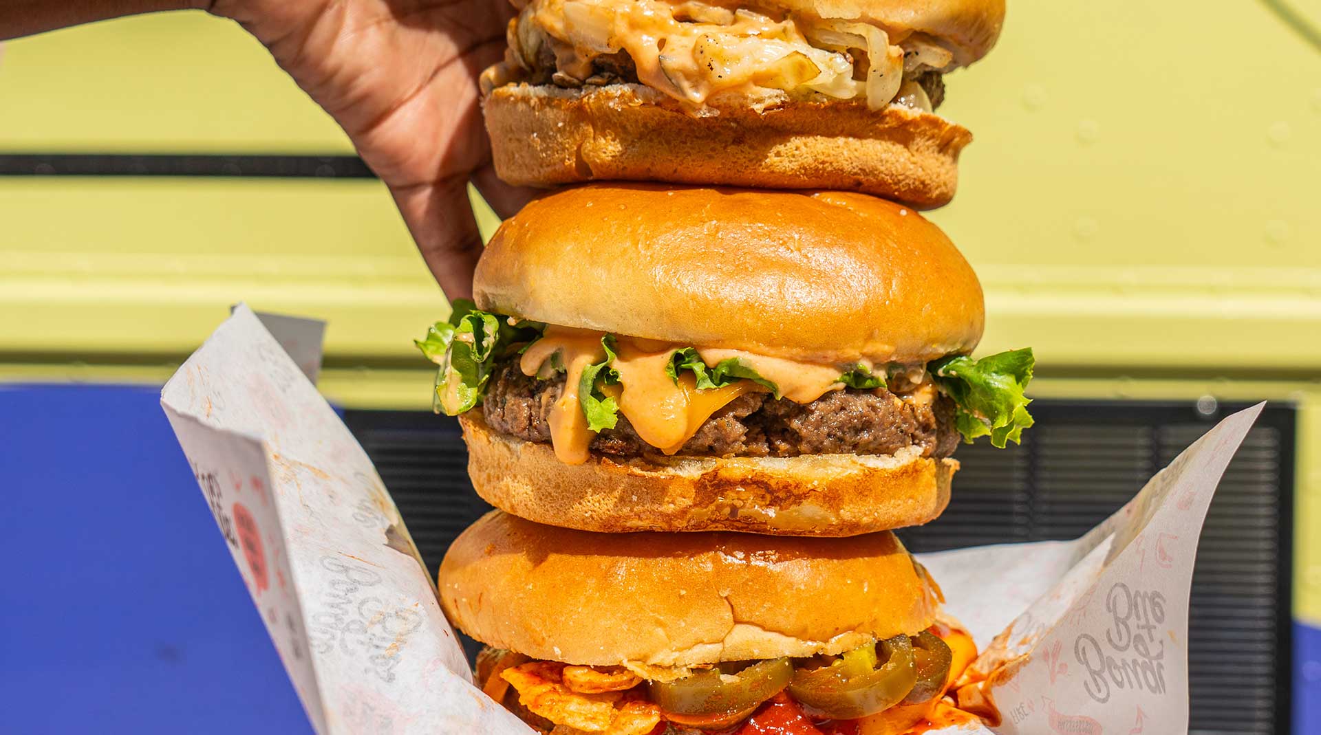 plant-based burgers from bougie bites food truck in st. louis