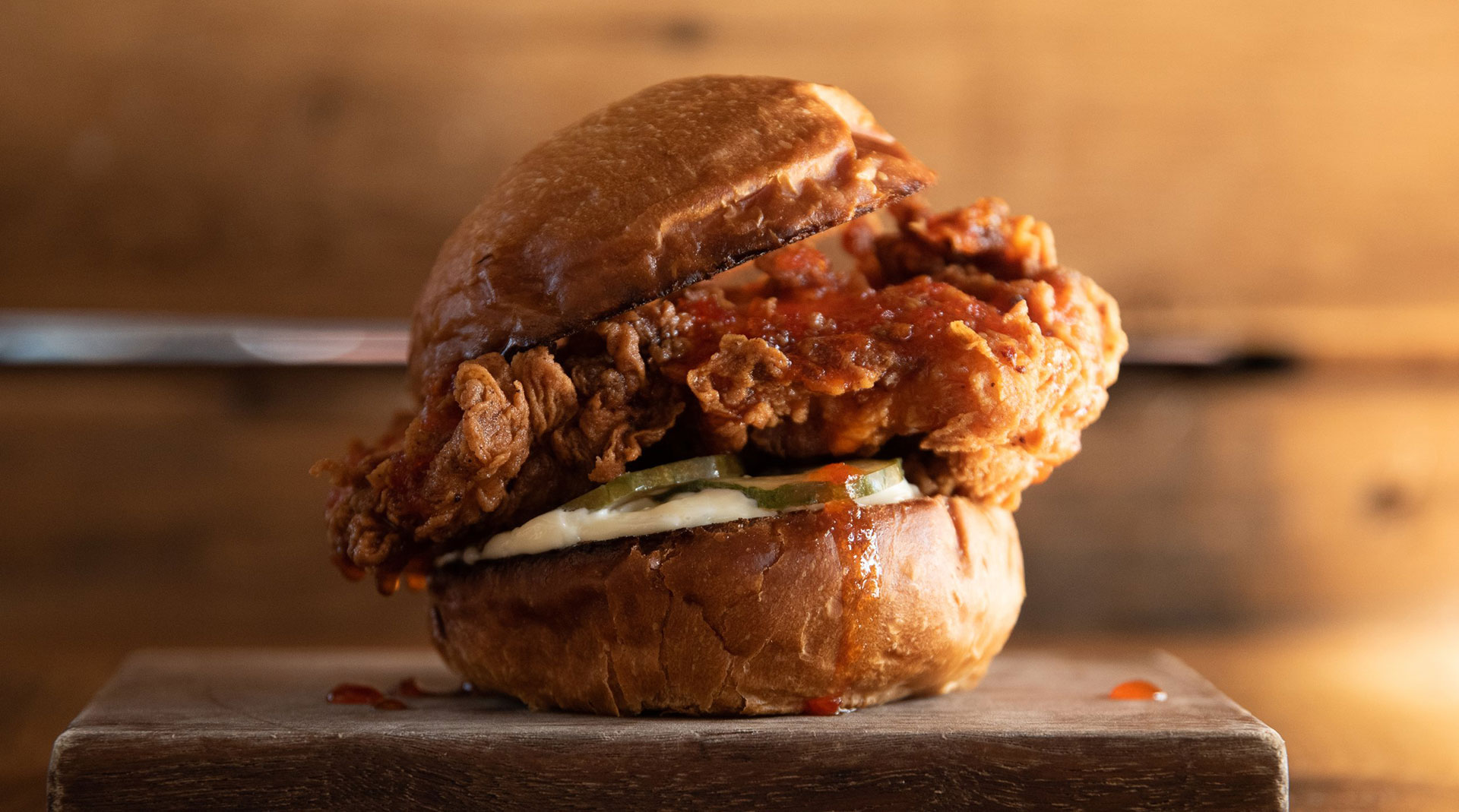 fried chicken sandwich from sunday best in st. louis