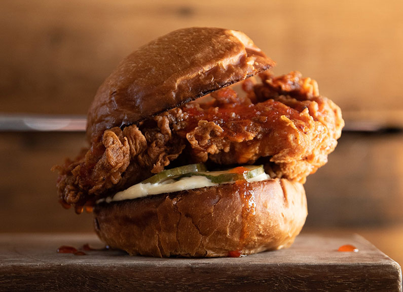 fried chicken sandwich from sunday best in st. louis