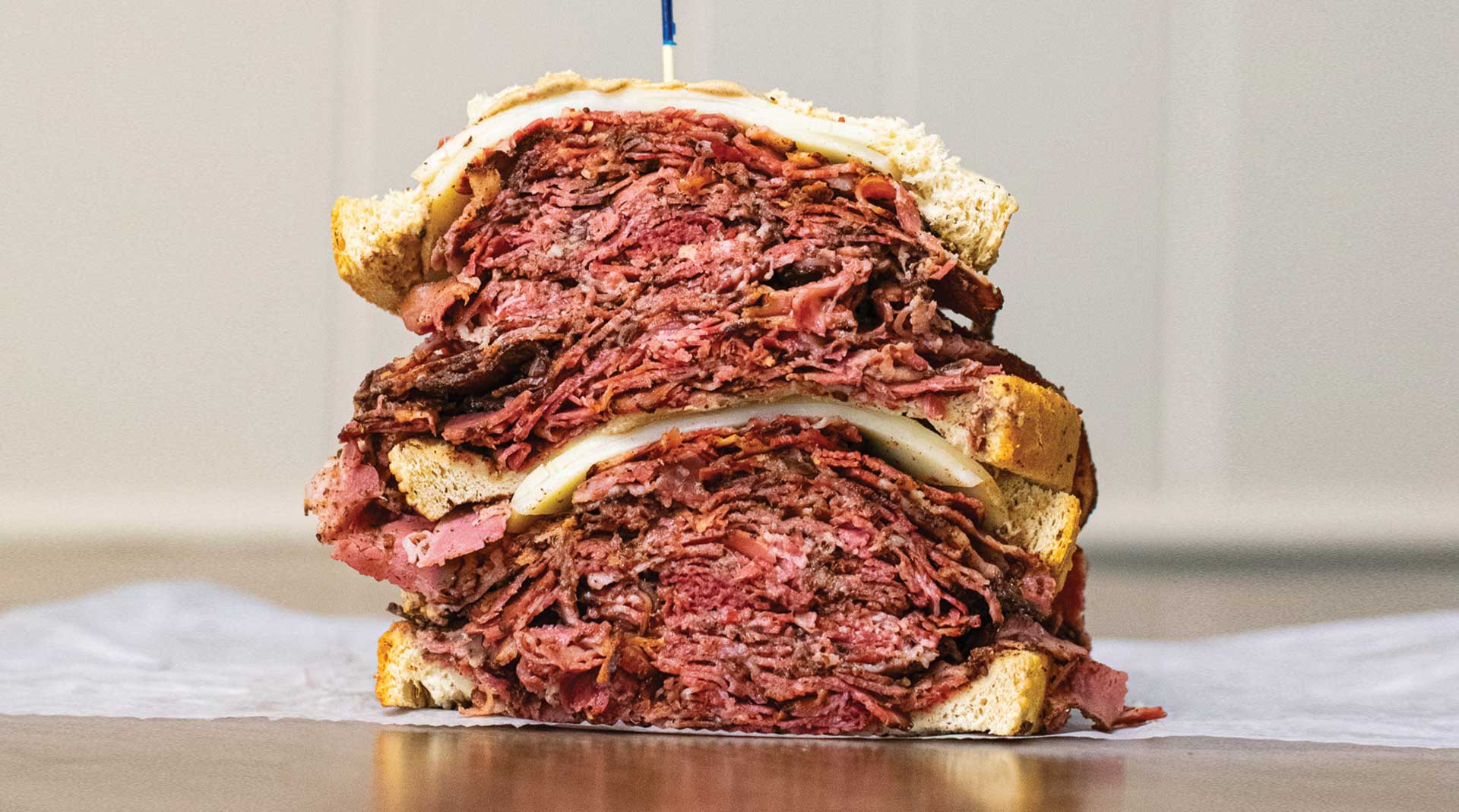 carl's deli's famous pastrami sandwich