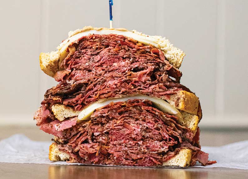 carl's deli's famous pastrami sandwich