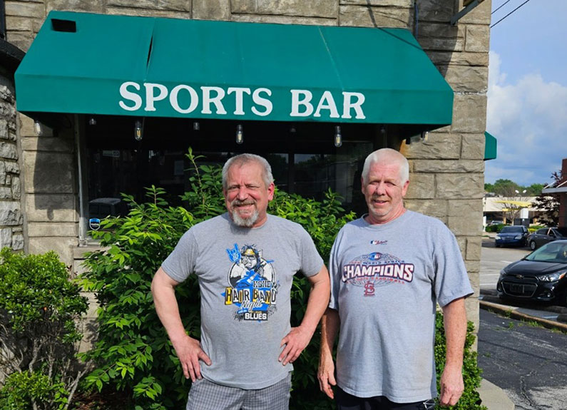 south city sports bar founders chuck powers, left, and randy heisner