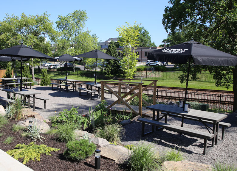 the patio at 4 Hands + Peacemaker Kirkwood