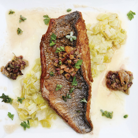 Pan-seared Branzino