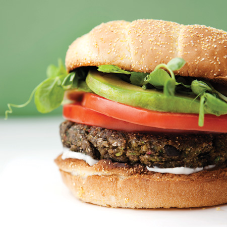 Black Bean and Edamame Burgers 