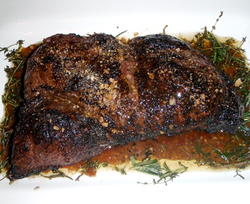 Adam Perry Lang's Man Steak with Thyme Zinfandel Salt