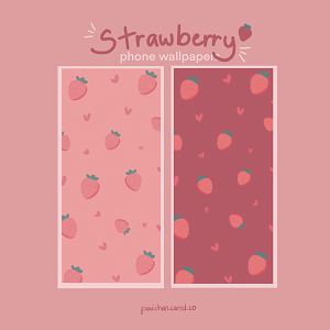 Picture of FEBRUARY 2023: Strawberry-themed Wallpaper Bundle