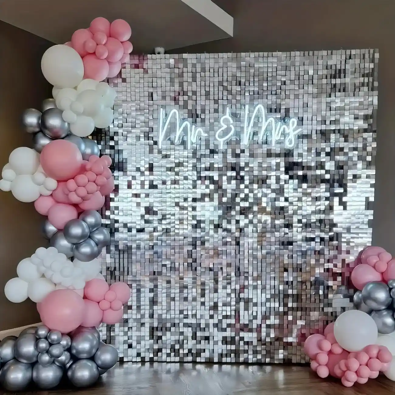 Toile de fond scintillante argent Snap&Shot