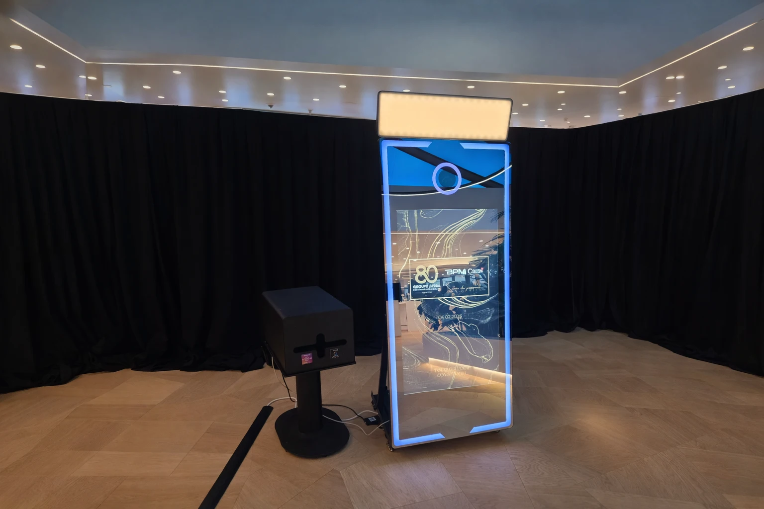 Installation professionnelle Snap&Shot : photobooth et videobooth prêts à l’usage lors d’un événement