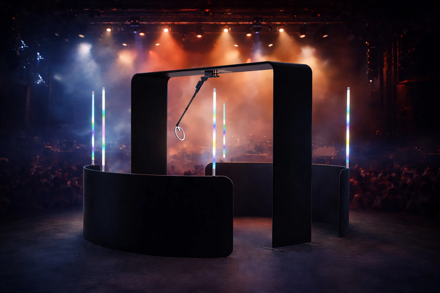 Sky 360° Snap&Shot Photobooth en Suisse romande, videobooth 360° grand format jusqu’à 9 personnes pour galas et événements premium, animation showstopper