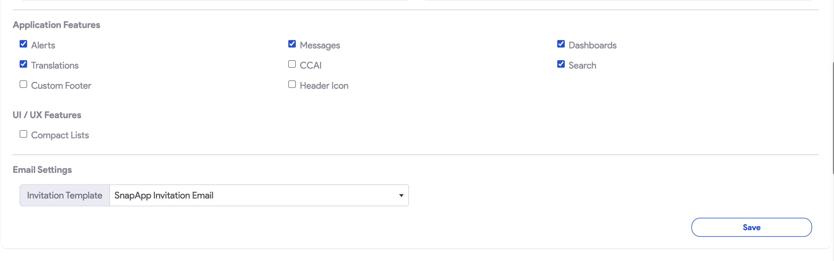 application features
