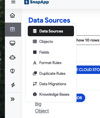 navigate to data sources