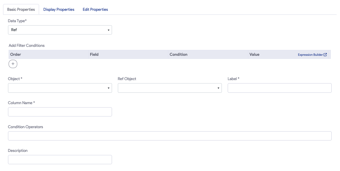 Ref Field Basic Properties
