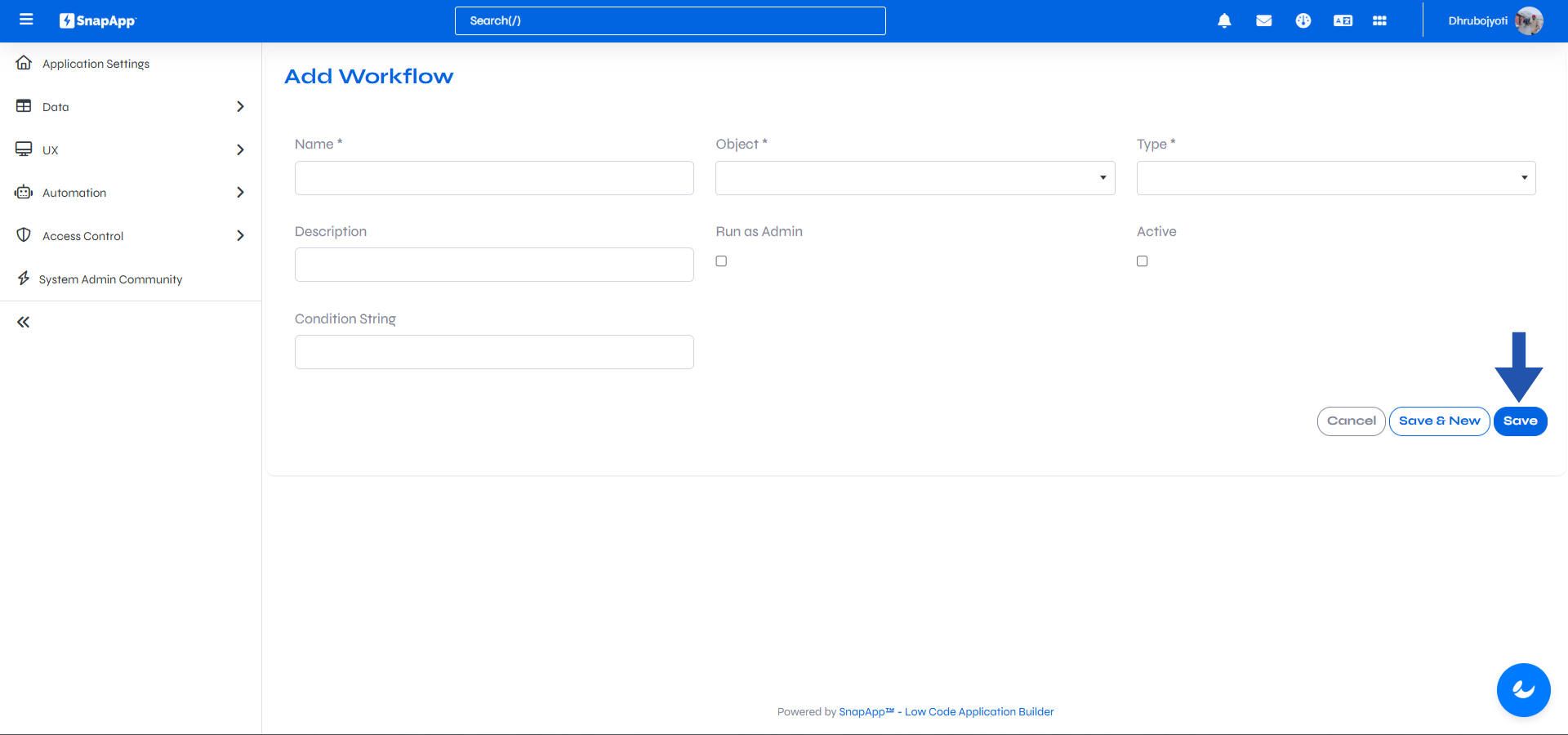 Workflow create-view