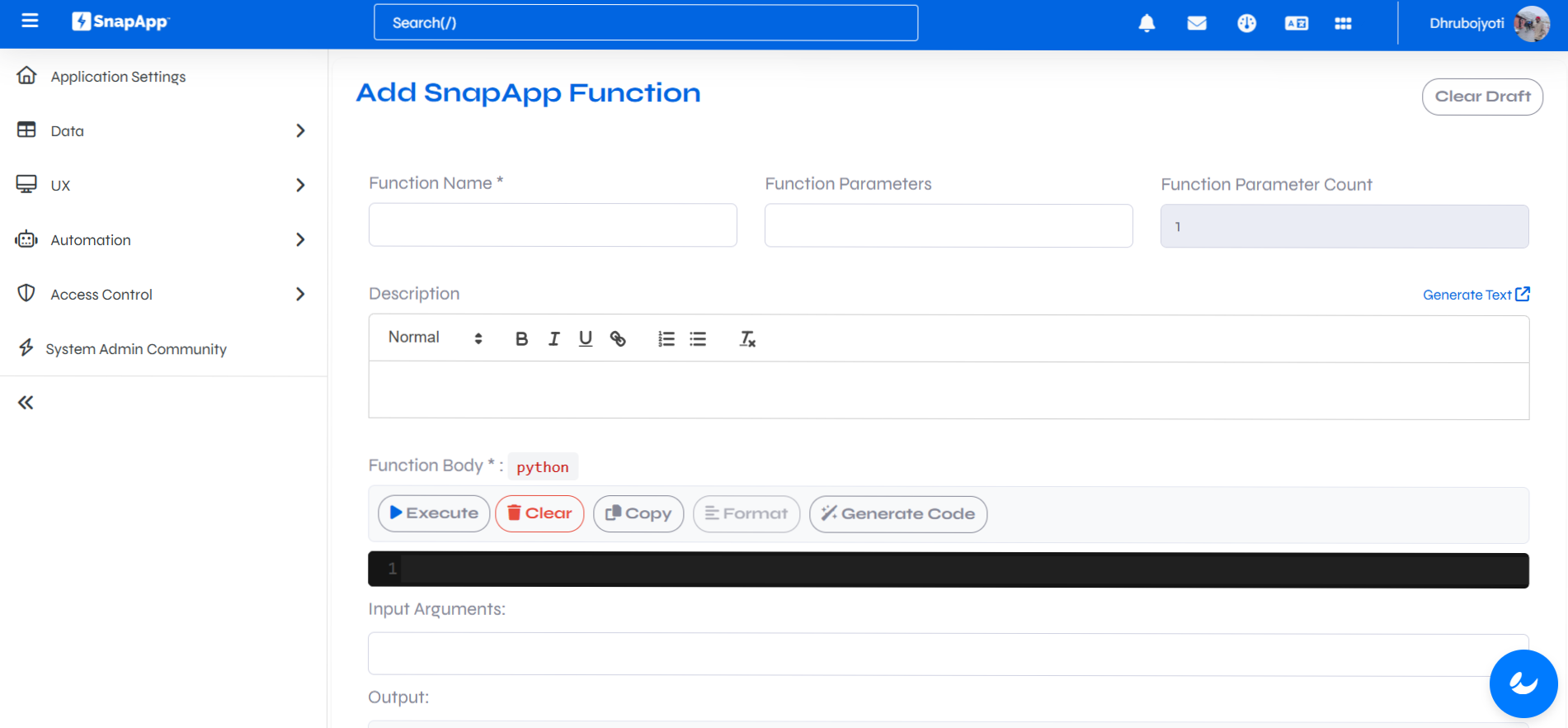Create-view of Snapapp function