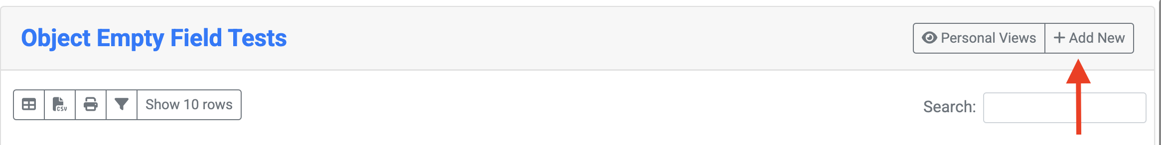 List View Add new