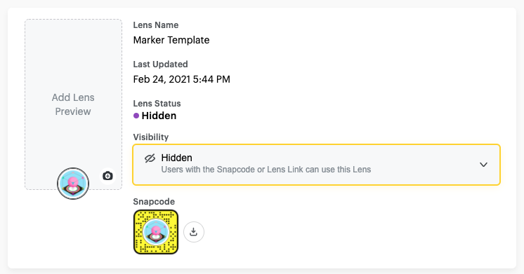 Lens Visibility Settings Lens Studio By Snap Inc