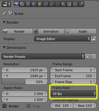 blender video editing change frame rate