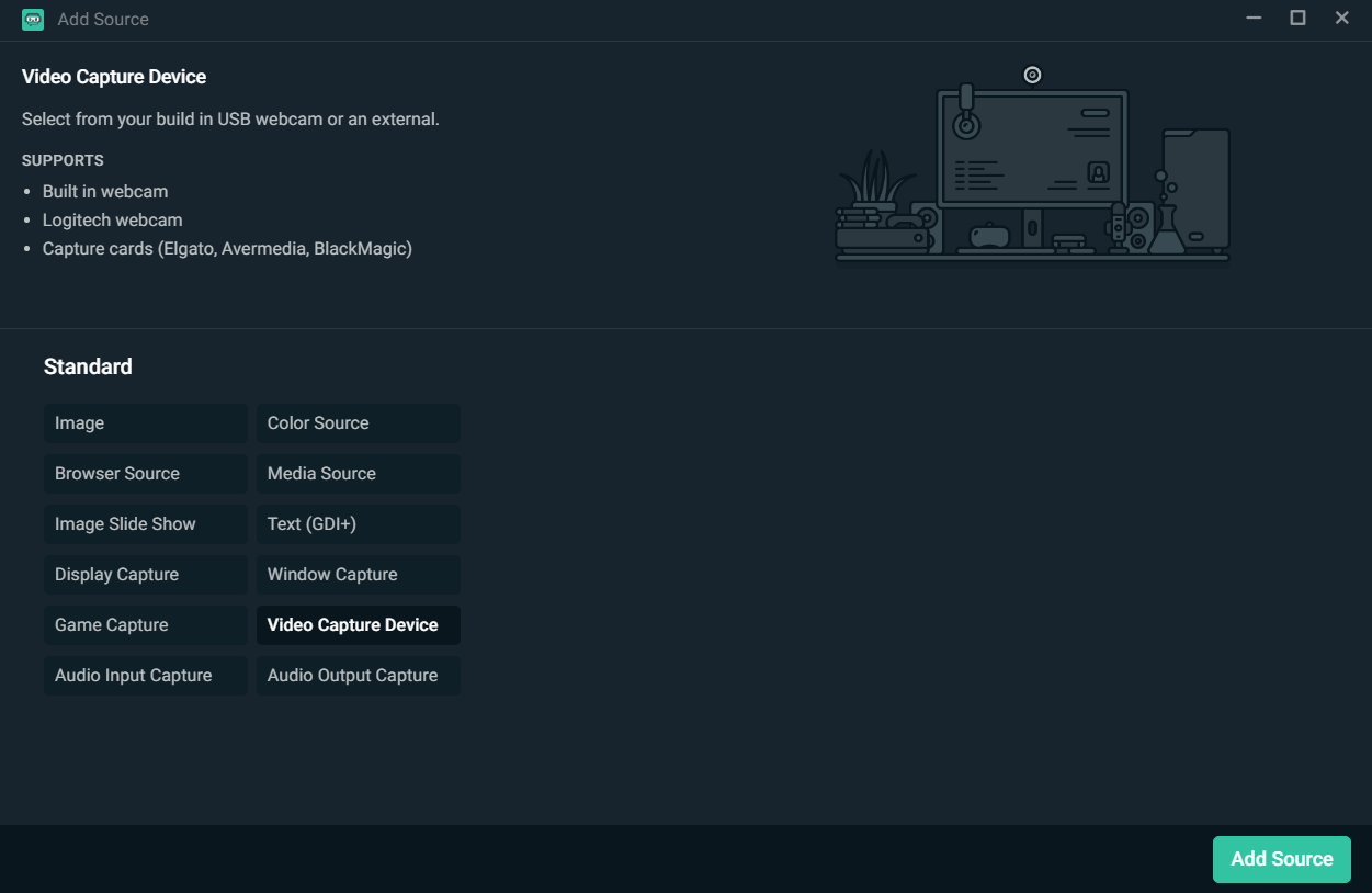 video capture filter properties cannot find device