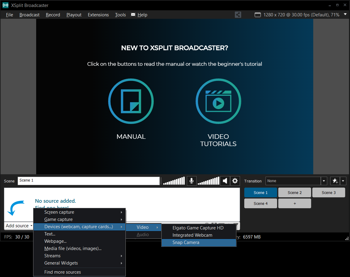 Streaming Snap Camera