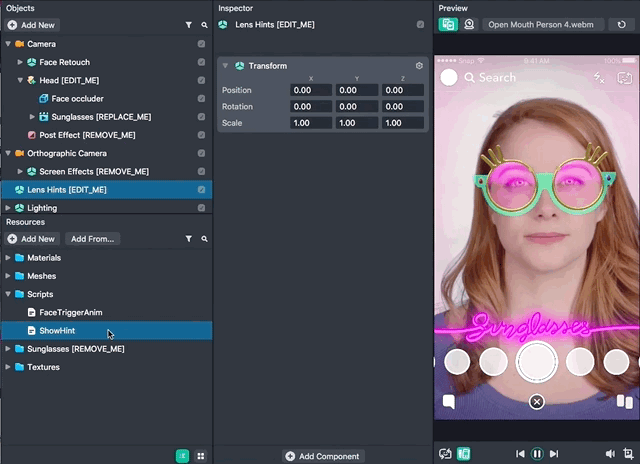 face trigger animation delay lens studio face trigger animation delay lens studio