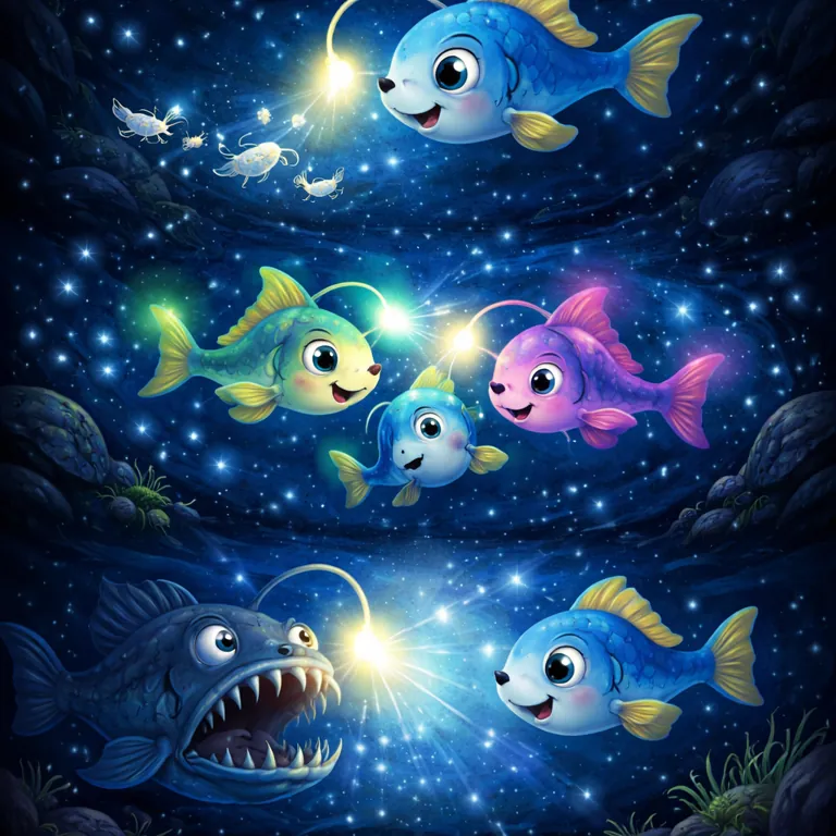 The illustration SnapRead painted for the story The Deep Ocean Lights