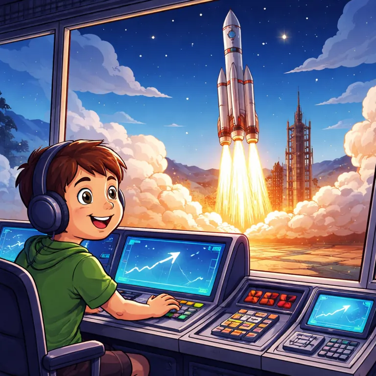 The illustration SnapRead painted for the story The Power of the Rocket