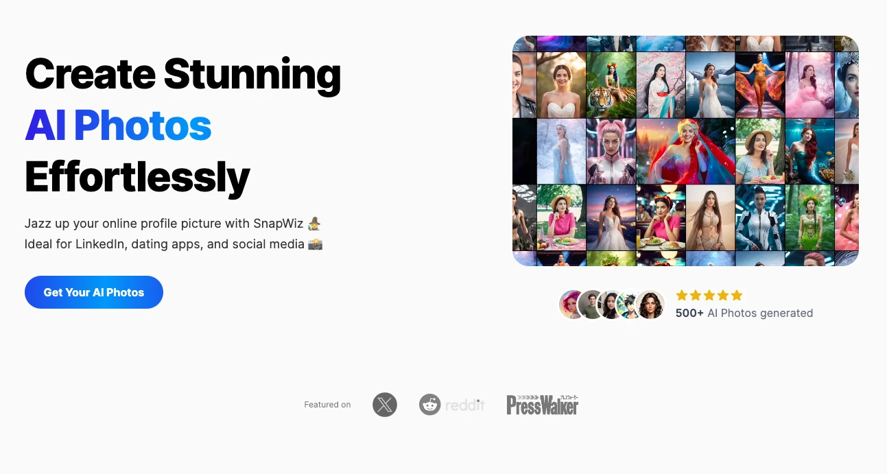 SnapWiz: Get Your Premium AI Generated Photos