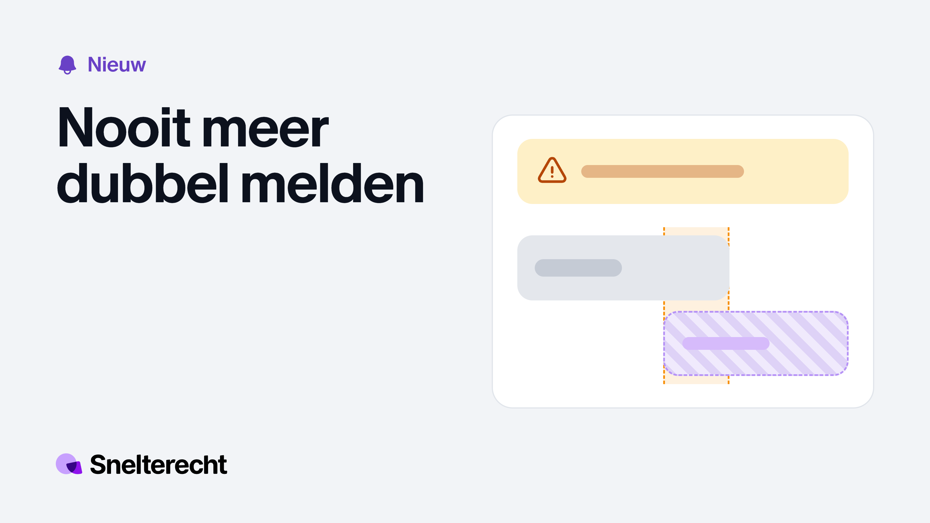 Oranje waarschuwing boven twee plekken in een tijdlijn die elkaar deels overlappen. De overlap is oranje gemarkeerd.