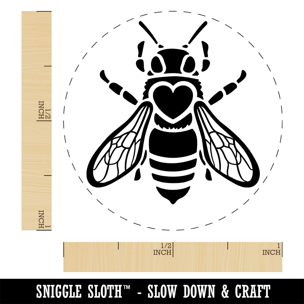 Honey Bee Rubber Stamp