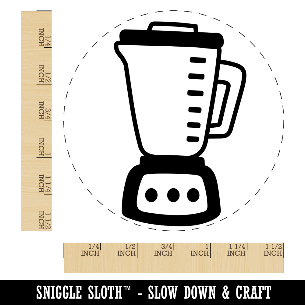 Blender for Making Smoothies and Shakes Self-Inking Rubber Stamp Ink Stamper