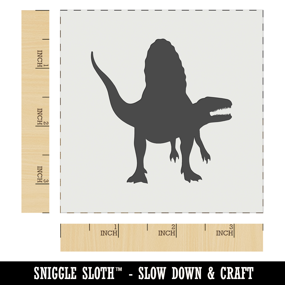 Spinosaurus Dinosaur Solid Wall Cookie DIY Craft Reusable Stencil 3.5 Inch