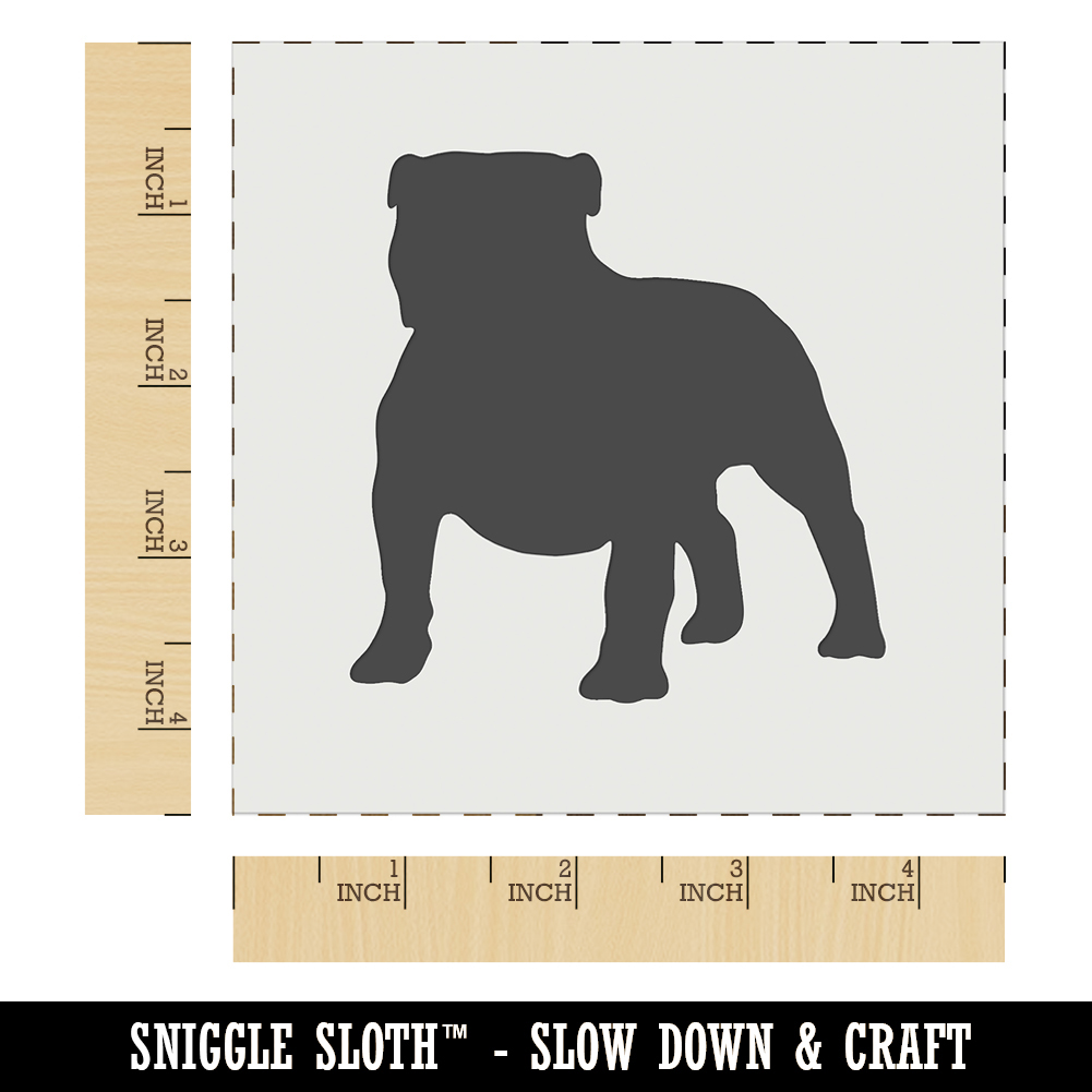 Bulldog English British Dog Solid Wall Cookie Diy Craft Reusable Stencil Ebay