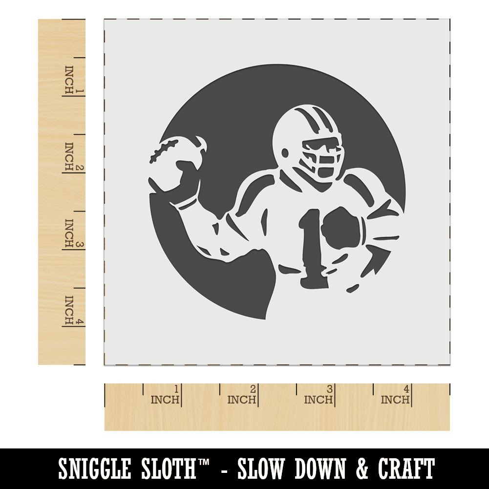 american football player stencil