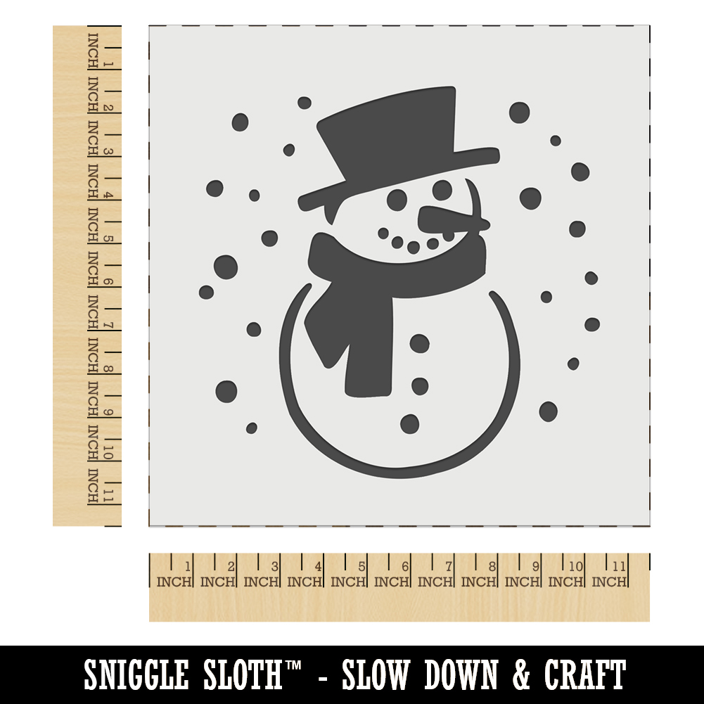 9264 LOVE snowman stencil