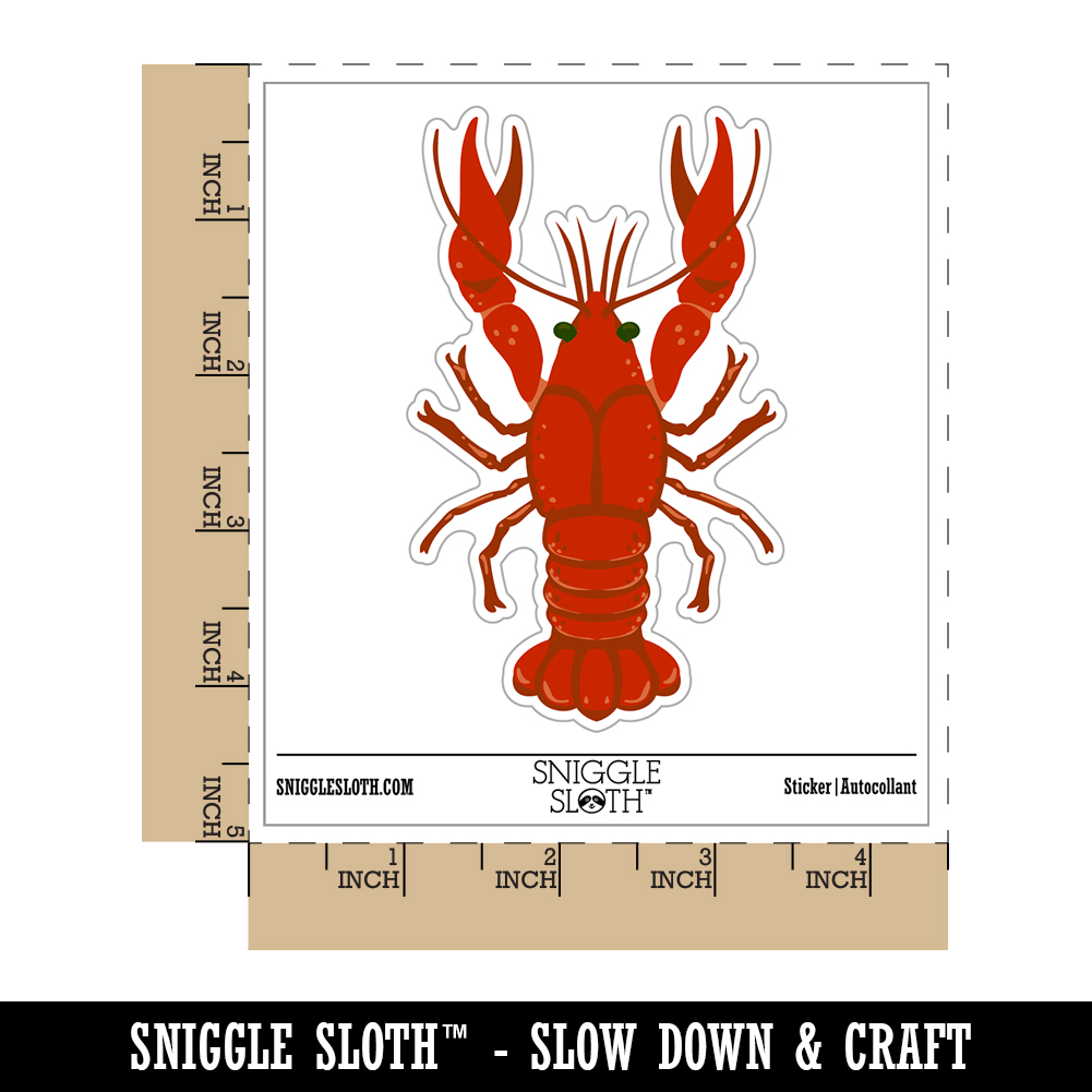 Crawdad Krebse Mudbug Krebstier Laptop Wasserflasche Aufkleber 5er-Pack - Bild 9 von 10