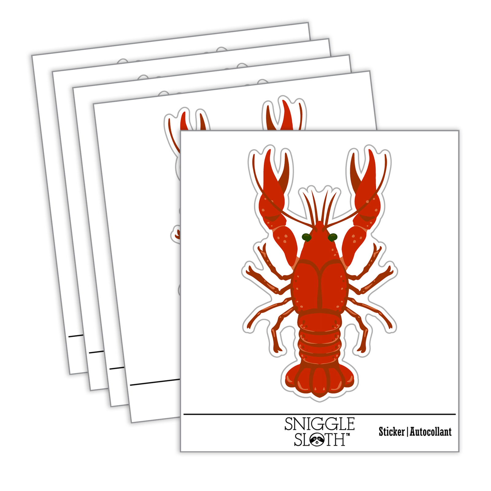 Crawdad Krebse Mudbug Krebstier Laptop Wasserflasche Aufkleber 5er-Pack - Bild 1 von 10