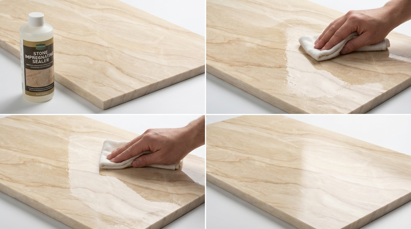 Sealing natural stone step by step