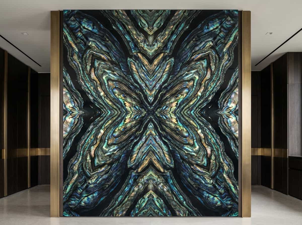 Black Mother of Pearl Bookmatch View