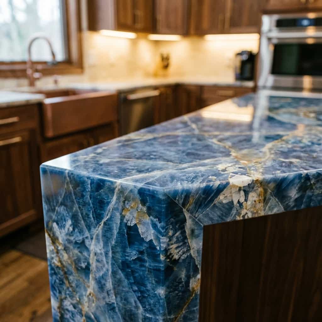 Agate Blue Edge Detail