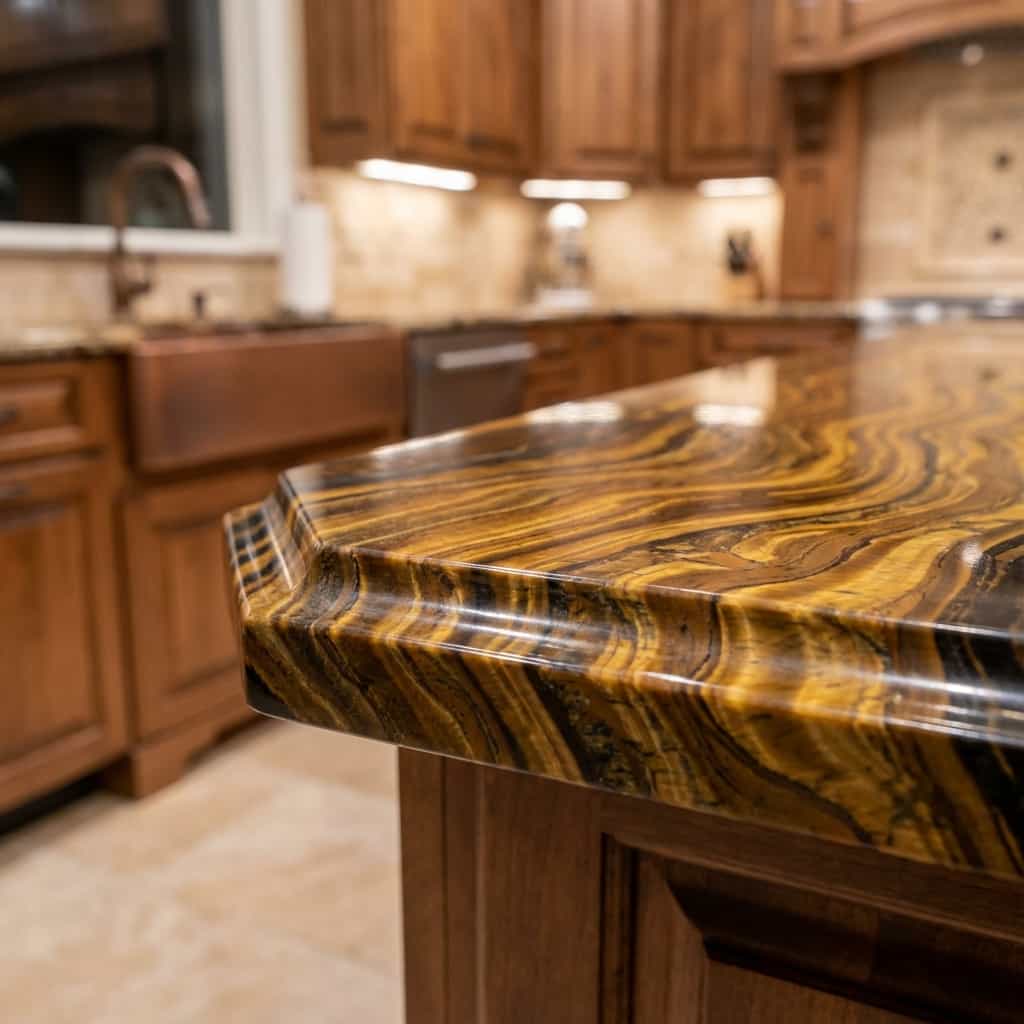 Tiger Eye Black Edge Detail